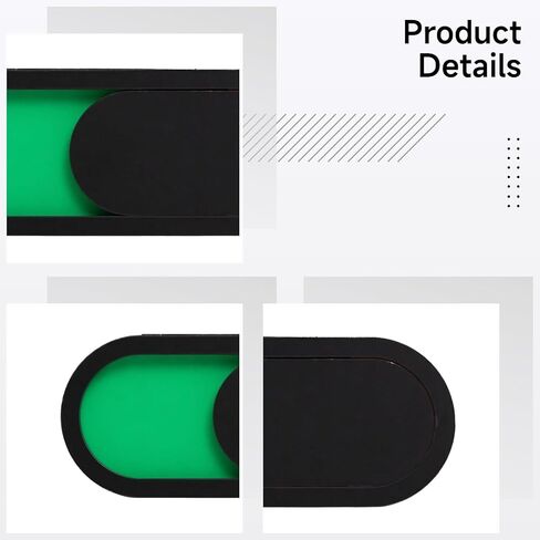 Webcam Privacy Sliding Cover, 12 Pcs Acrylic with Green/Red Indicator, 101.57 in, Compatible with Pcs, Tablets, and More in Saudi Arabia