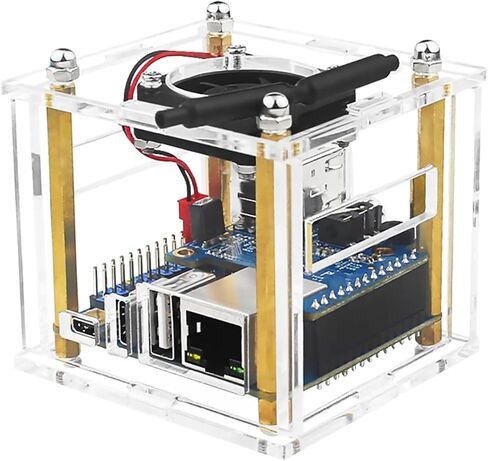 حافظة أكريليك + صندوق حماية لمروحة التبريد غطاء حماية شفاف لهاتف Orange Pi Zero 3 in Kuwait