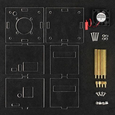 حافظة أكريليك + صندوق حماية لمروحة التبريد غطاء حماية شفاف لهاتف Orange Pi Zero 3 in Kuwait