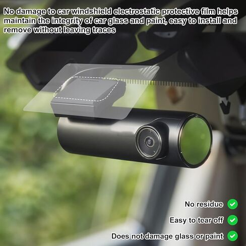 8 Pcs Windshield Electrostatic Sticker, Windshield Sticker Static Cling Window Films Electrostatic Protection Film Clear Weatherproof Stickers Car Window Stickers for Mounting Dashcam Anti-Scratch in Kuwait