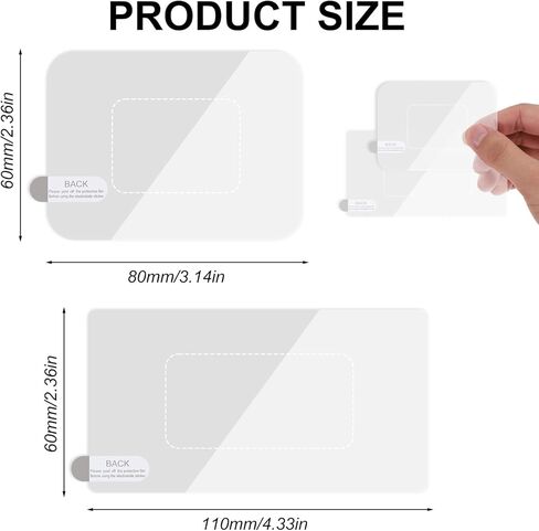 8 Pcs Windshield Electrostatic Sticker, Windshield Sticker Static Cling Window Films Electrostatic Protection Film Clear Weatherproof Stickers Car Window Stickers for Mounting Dashcam Anti-Scratch in Kuwait