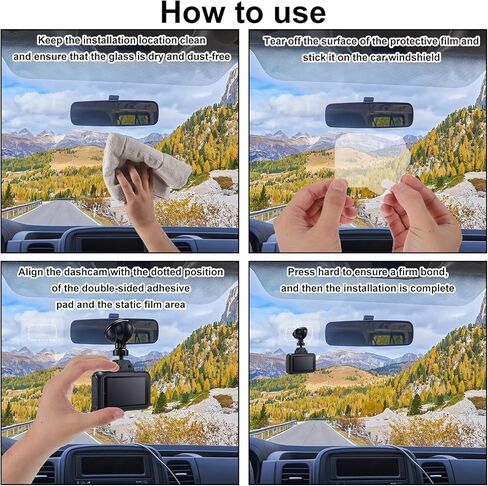 8 Pcs Windshield Electrostatic Sticker, Windshield Sticker Static Cling Window Films Electrostatic Protection Film Clear Weatherproof Stickers Car Window Stickers for Mounting Dashcam Anti-Scratch in Kuwait