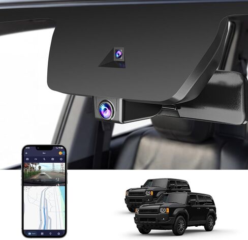 كاميرا داش كام 4K لسيارة Toyota Land Cruiser 2024 2025 2026 (J250/Gen15)، طراز OEM، صورة UHD 2160P، تطبيق وواي فاي، تسجيل حلقة، سهل التركيب، التوصيل والتشغيل، بطاقة 64 جيجابايت in Kuwait