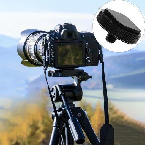 3pcs 1/4 Inch Camera Hot Shoe Mount Adapter Bracket for DSLR Tripod Screw Rig, Metal Single Layer Base Accessory for Flash and Studio Lighting Equipment in Saudi Arabia