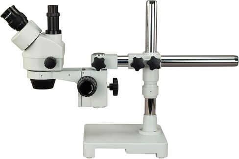 OMAX 3.5X-90X 18MP USB3.0 Zoom Trinocular Stereo Microscope on Boom Stand with 64 LED Ring Light in Saudi Arabia