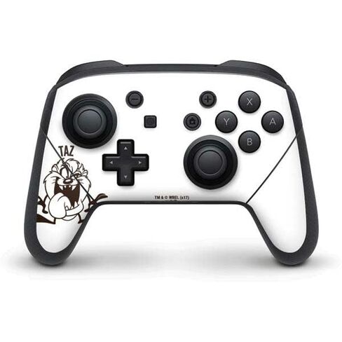 ملصق Skinit المخصص للألعاب متوافق مع وحدة تحكم Nintendo Switch Pro - تصميم Looney Tunes Taz المرخص رسميًا in Kuwait