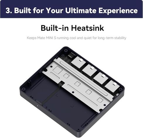 Mate Mini-S، محول USB-C بسرعة 10 جيجابت في الثانية إلى Quad 2.5G LAN (4×2.5 جيجابت)، حامل ألومنيوم فائق النحافة مقاس 14.8 ملم، مزود بمنفذ USB، لأجهزة الكمبيوتر الصغيرة/أجهزة الكمبيوتر المحمولة/أجهزة الكمبيوتر المكتبية - رمادي فضائي in Kuwait