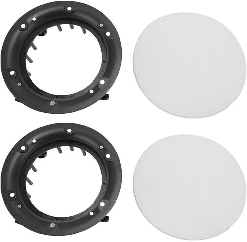 Ceiling Speaker Grille Covers, 2Pcs White Round Commercial Ceiling Speaker Grill for Speaker, Speaker Decorative Ring DIY Speaker Accessory Part in Saudi Arabia