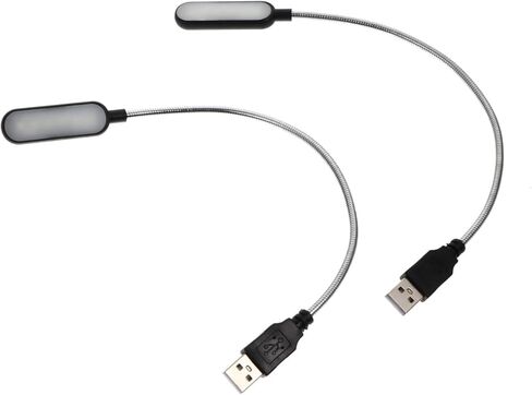 HOMSFOU 2 قطعة محمول USB محمول خفيف مصباح قراءة صغير مرن للمنزل والمكتب والسفر لإضاءة لوحة المفاتيح والشاشة، تصميم مدمج لسهولة الاستخدام in Kuwait