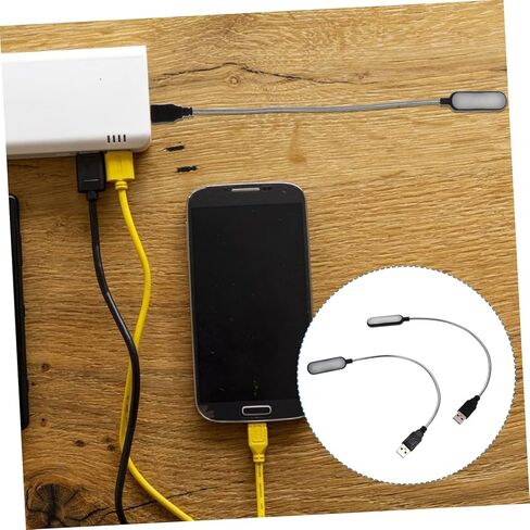 HOMSFOU 2 قطعة محمول USB محمول خفيف مصباح قراءة صغير مرن للمنزل والمكتب والسفر لإضاءة لوحة المفاتيح والشاشة، تصميم مدمج لسهولة الاستخدام in Kuwait