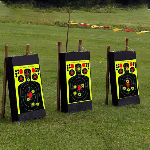 12x18 Inch Silhouette Splatter Targets – High-Visibility Reactive Shooting Targets with Bright Yellow Impact Marks for Indoor & Outdoor Training in Saudi Arabia