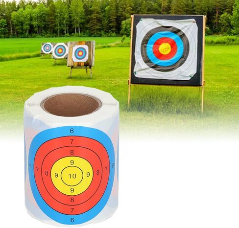 Target Stickers Roll, 3 Inches Self Adhesive 200 Sheets Multiple Colors Target Stickers Roll for Archery Training in Saudi Arabia