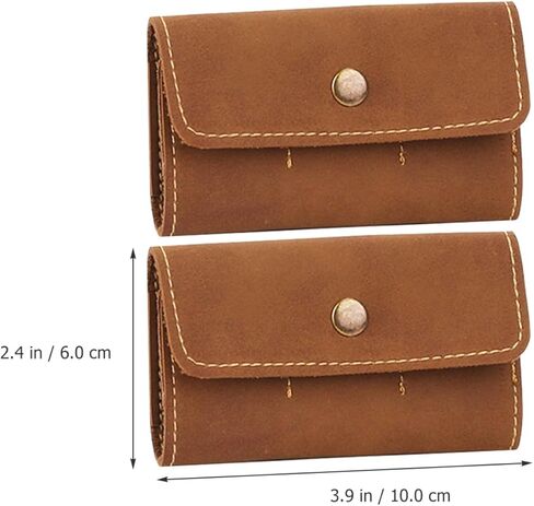 MERRYHAPY 2Pcs Memory Card Storage Case Holder for Secure Cards Retro Brown 6-Slot Organizer Box Carrying Pack for Gaming and Computer Accessories in Saudi Arabia
