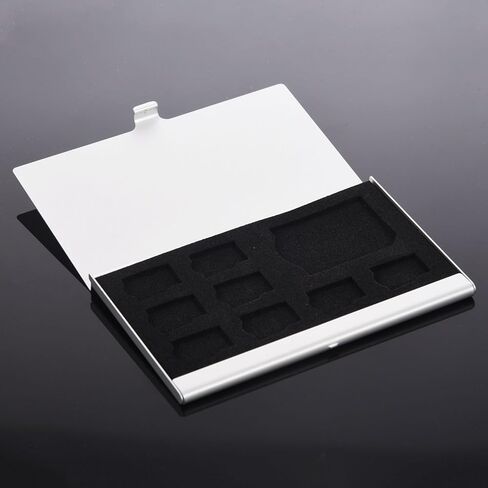 9 Micro-SD/SD Memory Card Storage Holder Box Protector Metal Cases 8 TF&1 SD in Saudi Arabia