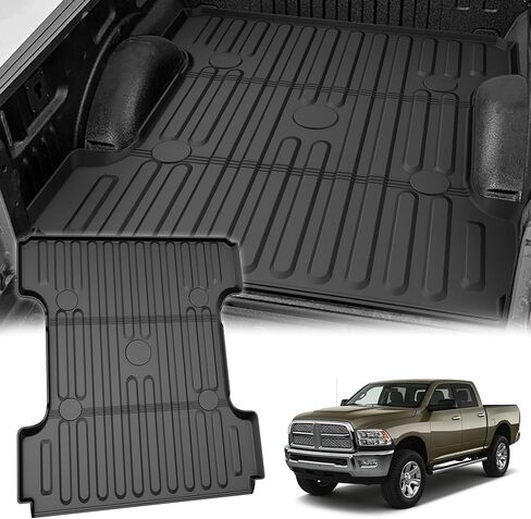 Ram 6.4 FT Truck Bed Mat Fit for 2002-2018 Ram 1500 & 2002-2025 Ram 2500/3500 & 2019-2024 1500 Classic (6.4FT/76.3 inches) NOT for Optional Rambox | All Weather 6.4 FT Short Bed Mat for Dodge Ram in Saudi Arabia