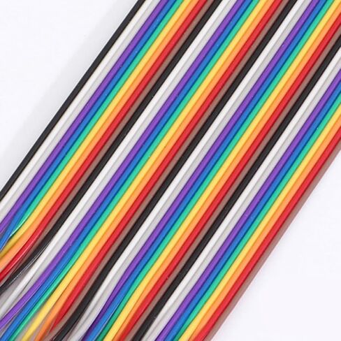 BESPORTBLE 10pcs 40p Female to Female Ribbon Jumper Wires 20cm Multicolored Flat Cable for Breadboard Prototyping and DIY Electronics Projects in Kuwait