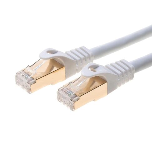 سلك تصحيح Cat7 SFTP Ethernet بطول 3 أقدام - كابل LAN نحاسي نقي 100%، مزدوج الحماية (رقائق معدنية + جديلة)، سترة PVC، موصل RJ45، 600 ميجاهرتز، تم اختباره على شكل فلوك (10 عبوات) in Kuwait