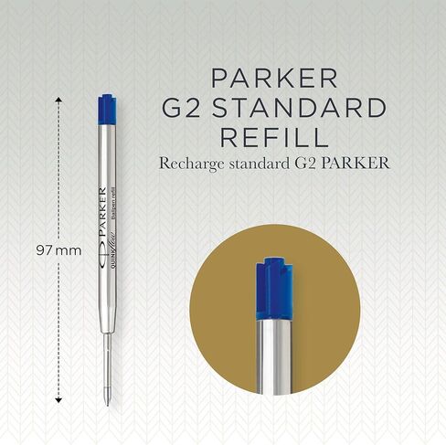 Parker Quinkflow Ballpoint Pen Pen ink swill ، طرف متوسط ​​، أزرق ، 2 عبوة in Saudi Arabia