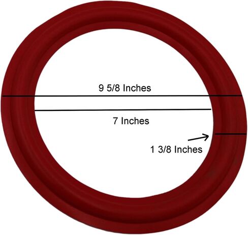 IMC Audio Red 10 inch Rubber Speaker Foam Edge Subwoofer Surround Rings Replacement Parts for Speaker Repair or DIY 2 Pieces in Saudi Arabia
