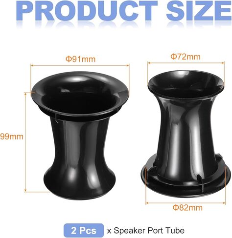 uxcell 82mm x 99mm Speaker Port Tube Subwoofer Tube Bass Woofer Box 2pcs in Saudi Arabia