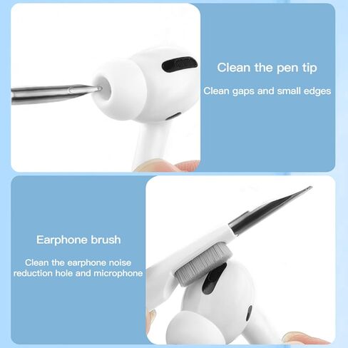 Yunseity 14 in 1 Cleaning Kit, Multi Purpose Cleaning Set with Large Brush and Screen Cloth for Headphone Keyboard Phone Computer in Saudi Arabia