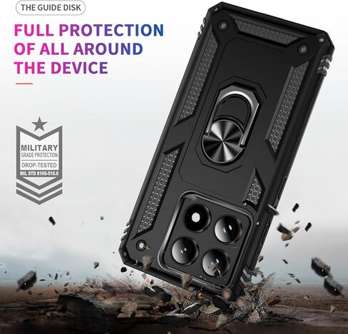 for Xiaomi 14T Case with [2 Pack] Tempered Glass Screen Protector, for Xiaomi 14T Case [Military-Grade] Protective，with Magnetic Kickstand Car Mount Holder Phone Case in Kuwait