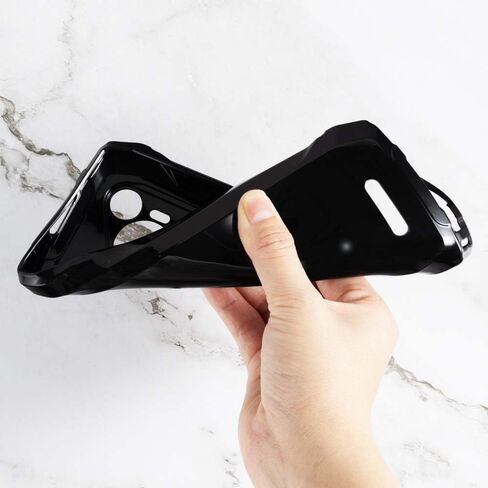 حافظة لهاتف Blackview BL7000 مع واقي شاشة من الزجاج المقوى، غطاء واقٍ من مادة TPU من السيليكون الناعم المرن المقاوم للصدمات - أسود in Saudi Arabia