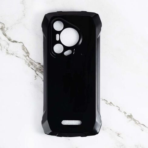 حافظة لهاتف Blackview BL7000 مع واقي شاشة من الزجاج المقوى، غطاء واقٍ من مادة TPU من السيليكون الناعم المرن المقاوم للصدمات - أسود in Saudi Arabia