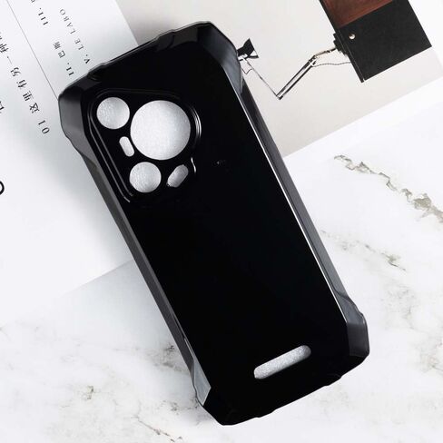 حافظة لهاتف Blackview BL7000 مع واقي شاشة من الزجاج المقوى، غطاء واقٍ من مادة TPU من السيليكون الناعم المرن المقاوم للصدمات - أسود in Saudi Arabia