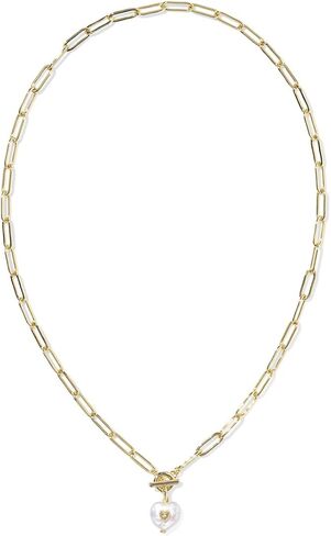 Kendra Scott Womens Sasha Heart Short Pendant Necklace Silver Freshwater Cultured Pearl One Size in Saudi Arabia