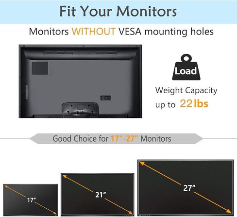 HUANUO Single Monitor Mount&Universal VESA Mount Adapter Kit in Saudi Arabia
