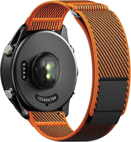 سوار ساعة ANCOOL من النايلون متوافق مع Garmin Venu 3/Venu 4 45mm/Venu 2/Forerunner 265/255/Vivoactive 4، سوار ساعة سريع الإصدار 22 مم لساعة Galaxy Watch 46mm/3 45 مم للرجال (أسود/رمادي، L) in Kuwait