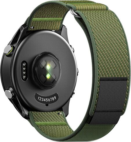 سوار ساعة ANCOOL من النايلون متوافق مع Garmin Venu 3/Venu 4 45mm/Venu 2/Forerunner 265/255/Vivoactive 4، سوار ساعة سريع الإصدار 22 مم لساعة Galaxy Watch 46mm/3 45 مم للرجال (أسود/رمادي، L) in Kuwait