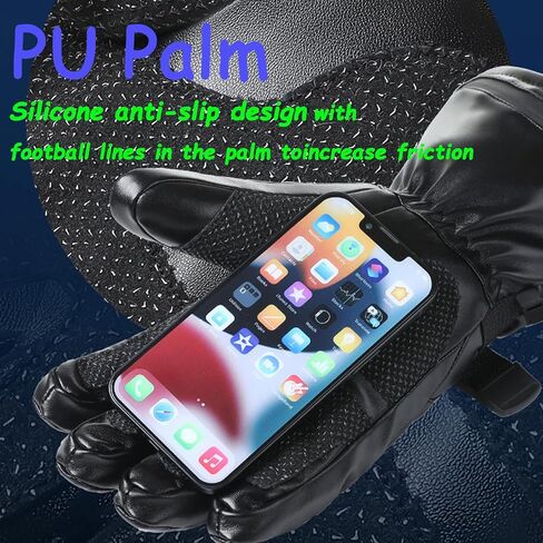 Heated Gloves,9H Working Rechargeable Heated Gloves for Men Women,Waterproof Electric Heating Ski Gloves with Touchscreen for Cold Weather Outdoor Motorcycle Skiing Climbing Hiking Hunting Xmas Gifts in Saudi Arabia
