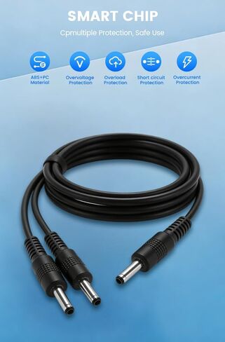 سرج 12 فولت على شكل حرف Y للملابس الساخنة - متوافق مع قفازات الدراجات النارية والنعال والجوارب البديلة من Gerbing كابل شحن سلك شاحن ثنائي المنفذ in Kuwait