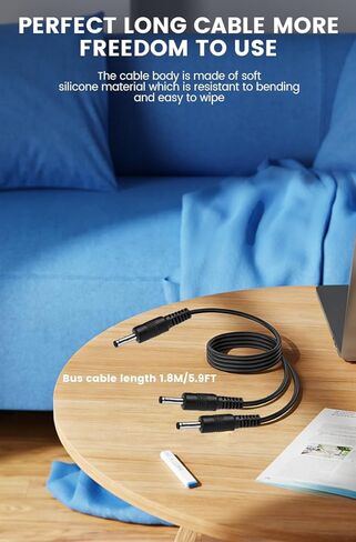 سرج 12 فولت على شكل حرف Y للملابس الساخنة - متوافق مع قفازات الدراجات النارية والنعال والجوارب البديلة من Gerbing كابل شحن سلك شاحن ثنائي المنفذ in Kuwait