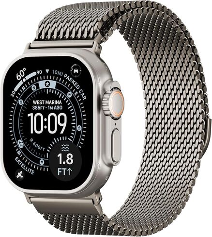 حلقة ميلانو شبكية مغناطيسية متوافقة مع سوار ساعة Apple 49 مم 46 مم 45 مم 44 مم 42 مم 41 مم 40 مم 38 مم للرجال والنساء، حزام معدني من الفولاذ المقاوم للصدأ لسلسلة iWatch Ultra 3/2/1 11 10 9 8 7 6 5 4 SE in Kuwait