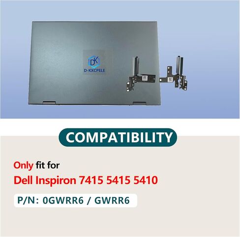 بديل لجهاز Dell Inspiron 5410 5415 7415 2 في 1 للكمبيوتر المحمول LCD الغطاء الخلفي العلوي والغطاء الخلفي مع غطاء مفصلات ومفصلات 0GWRR6 00TDMY 03VXN5 (أزرق) in Saudi Arabia