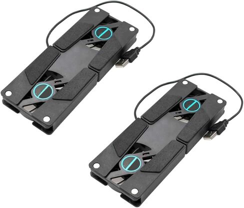 Veemoon 2 Pcs USB Laptop Cooler Cooling Pad with Dual Fans Foldable Non-Slip Stand for Gaming and Office Use in Saudi Arabia