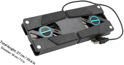 Veemoon 2 Pcs USB Laptop Cooler Cooling Pad with Dual Fans Foldable Non-Slip Stand for Gaming and Office Use in Saudi Arabia