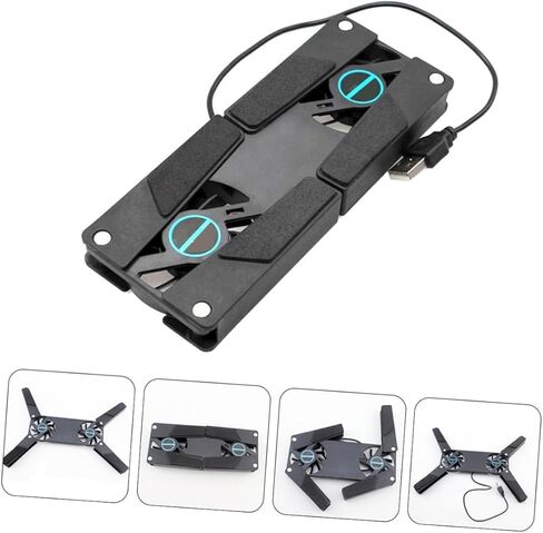 Veemoon 2 Pcs USB Laptop Cooler Cooling Pad with Dual Fans Foldable Non-Slip Stand for Gaming and Office Use in Saudi Arabia