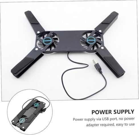 Veemoon 2 Pcs USB Laptop Cooler Cooling Pad with Dual Fans Foldable Non-Slip Stand for Gaming and Office Use in Saudi Arabia