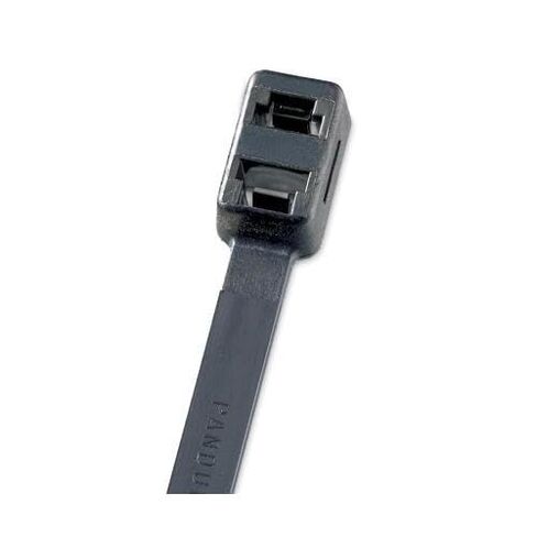 Panduit PLB2S-C0 Double Loop Cable Tie, Standard, Weather Resistant Nylon 6.6, 7.6-Inch Length, Black (100-Pack) in Saudi Arabia