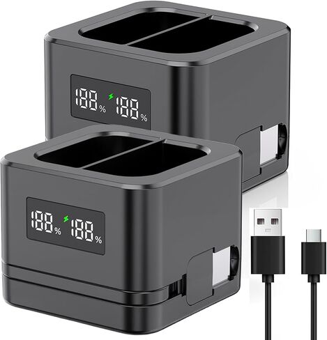 3-Slot Charger/Charging Dock, Suitable for Ring doorbells and Camera Batteries,with LED Display,Compatible with Video Doorbell 2/3/4/3Plus/Spotlight Cam/Peephole Cam in Saudi Arabia