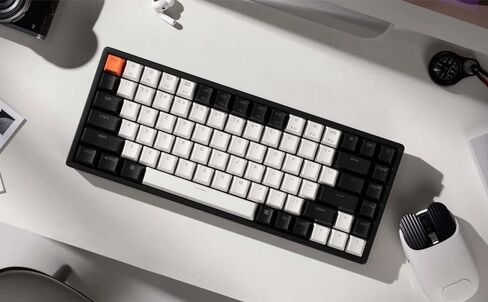 Keychron K2 75٪ تخطيط 84 مفتاحًا لوحة مفاتيح ميكانيكية سلكية لاسلكية / USB قابلة للتبديل السريع مع مفتاح أحمر فائق / أغطية مفاتيح مزدوجة اللقطة / إضاءة خلفية RGB / إطار من الألومنيوم لنظام التشغيل Mac Windows الإصدار 2 in Saudi Arabia