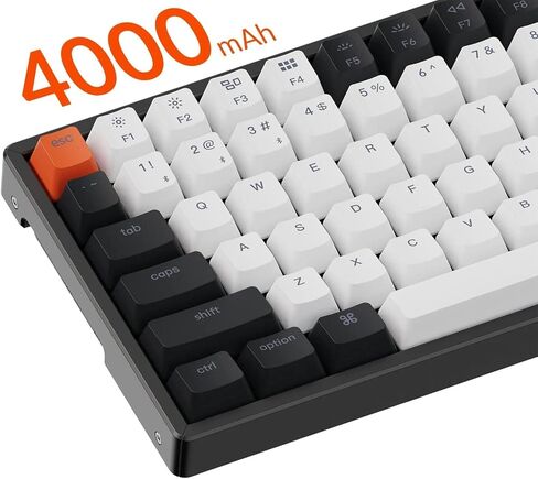 Keychron K2 75٪ تخطيط 84 مفتاحًا لوحة مفاتيح ميكانيكية سلكية لاسلكية / USB قابلة للتبديل السريع مع مفتاح أحمر فائق / أغطية مفاتيح مزدوجة اللقطة / إضاءة خلفية RGB / إطار من الألومنيوم لنظام التشغيل Mac Windows الإصدار 2 in Saudi Arabia