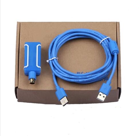 لUSB-QC30R2 PLC كابل برجمة Q-سلسلة الاتصالات اتصال البيانات تحميل كابل سبليت الأزرق مطلية بالذهب نموذج in Saudi Arabia