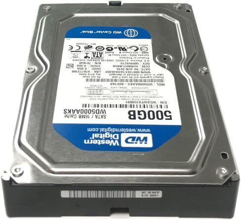 ويسترن ديجيتال كافيار بلو WD5000AAKS 500 جيجا بايت 7200 دورة في الدقيقة 16 ميجابايت كاش ساتا 3.0 جيجابت/ثانية 3.5 بوصة محرك الأقراص الصلبة الداخلي (متجدد) in Kuwait