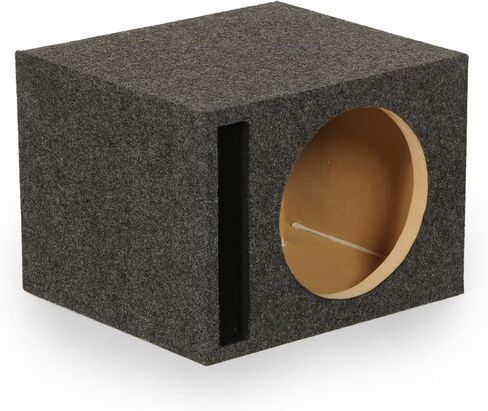 Q Power QBASS مزدوج التهوية مقاس 12 بوصة مصنوع من مادة MDF شديدة التحمل، صندوق مضخم صوت سيارة واحد مع فتحتين لإدارة الحرارة، فحمي (عبوتان) in Saudi Arabia