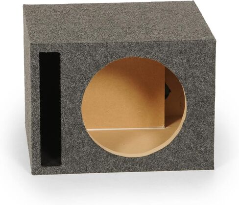 Q Power QBASS مزدوج التهوية مقاس 12 بوصة مصنوع من مادة MDF شديدة التحمل، صندوق مضخم صوت سيارة واحد مع فتحتين لإدارة الحرارة، فحمي (عبوتان) in Saudi Arabia